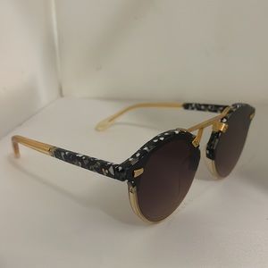 KREWE SUNGLASSES 24K GOLD PLATED STL NYLON